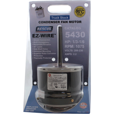 RESCUE EZ-WIRE PSC CONDENSOR FAN MOTOR