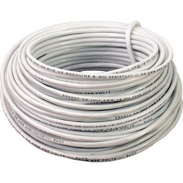 50' WHITE THHN STRANDED HOOKUP WIRE