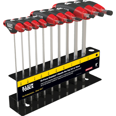 9" T-HANDLE HEX KEY SET 10PC SET